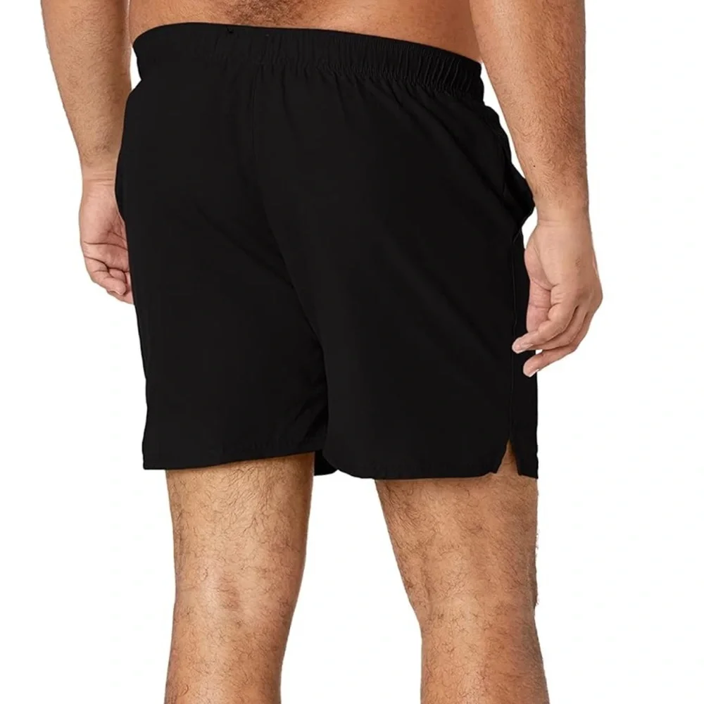 Nike Men's Swim Shorts 7" Volley Shorts Swim Trunks Black‎ Size M - Picture 2 of 2